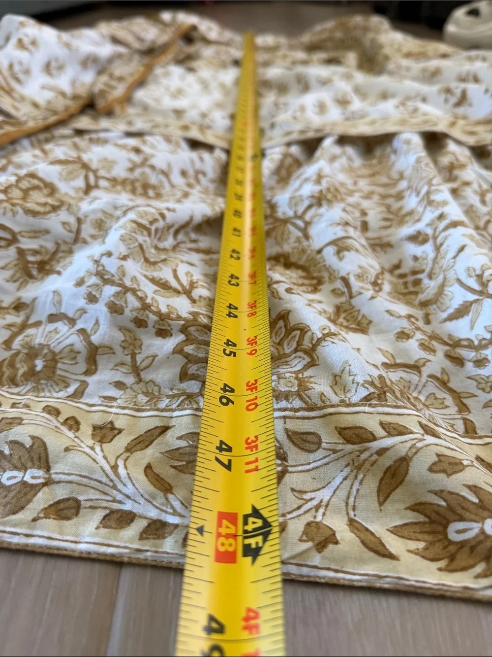Sue Sartor Maxi Dress size Large gold off white tiered strapless